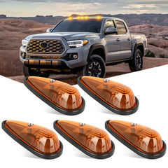 Nilight front view of five amber teardrop marker lights showing compact design and visibility