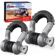 Nilight front view of 3/4 inch D-ring shackles showing durable build and quick identification