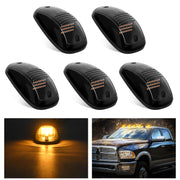 Nilight front view of five smoked-lens amber marker lights showing sleek finish and fit