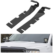 Nilight front view of hood brackets showing fit and clean finish, improves mounting reliability