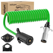 Nilight front view of 7-pin plug and 6-way socket for secure connection