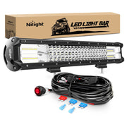 Nilight front view of 20-inch light bar showing bright output benefit