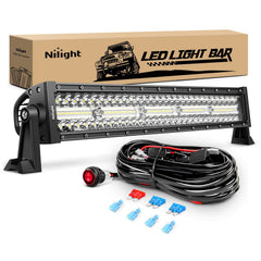 Nilight front view of 22-inch light bar showing full face and wide output benefit