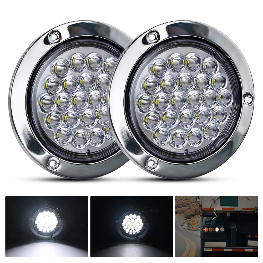 Nilight front view showing bright white lens and polished chrome bezel for clear visibility