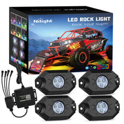 Nilight front view of four-pod assembly showing bright underglow and versatile placement