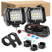Nilight front view of 4-inch pods and 6.5-inch bar showing compact powerful kit