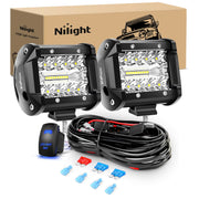 Nilight front view of 4-inch triple-row pod showing compact high-output design