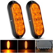 Nilight front view of 6-inch amber LED tail light showing bright signal benefit