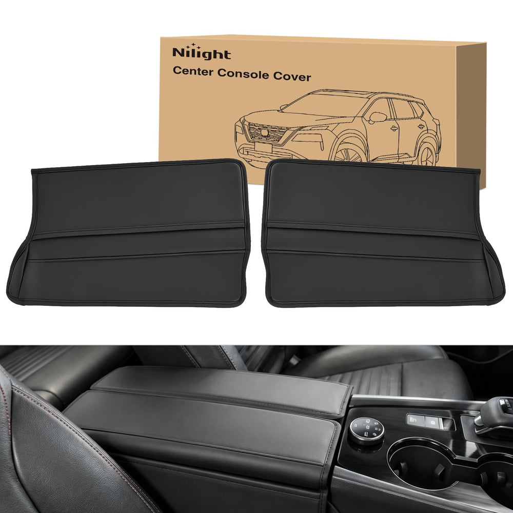 Nilight front view of armrest cover showing snug fit and refined look