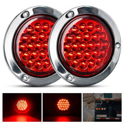 Nilight front view chrome bezel showing bright red signal and stylish finish