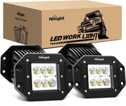 Nilight front view of flush mounted LED pods showing wide illumination benefit