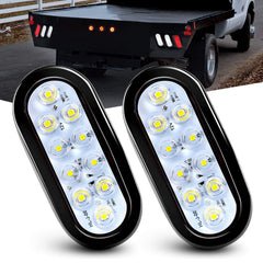 Nilight front view oval LED showing bright white beam and improved visibility