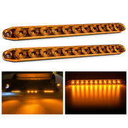 Nilight front view of 16-inch LED bar showing amber lens and compact profile for visibility