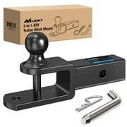 Nilight front view showing 1-7/8" tow ball and benefits for compact towing
