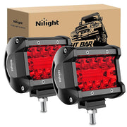 Nilight front view red light pod showing compact design and clear signaling benefit