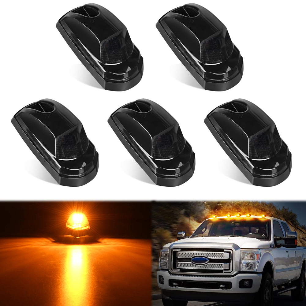 Nilight front view smoked lens showing amber illumination and improved visibility