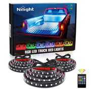 Nilight front view showing three 60-inch strips and even bed coverage benefit