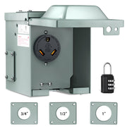Nilight front view showing NEMA TT-30R outlet and secure mount benefit
