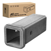 Nilight front view of weld-on hitch adapter showing sturdy raw-steel receiver benefits