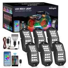 Nilight front view of six-piece kit showing even wheel-well illumination and enhanced aesthetics