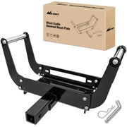 Nilight front view of winch bracket showing mounting plate and hitch fit benefit