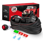 Nilight front view wiring harness kit showing complete components and easy install benefit