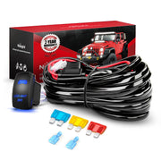 Nilight front view wiring harness showing complete kit and easy installation benefit