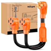 Nilight front view of Y splitter showing dual 50A outlets and sturdy build benefits