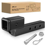 Nilight front view of hitch extension showing mount and benefits