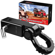 Nilight front view of 2-inch shackle hitch receiver showing robust construction and easy install
