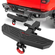 Nilight hitch step front view showing step and receiver fit benefit convenience