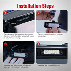 Nilight installed on Ford Mustang rear improving night-time plate visibility