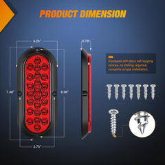 Nilight close-up of 24 red SMD LEDs for vivid, long-lasting visibility