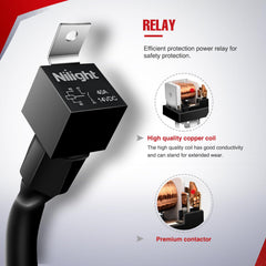 Nilight nylon-jacket wire detail highlighting durability and heat resistance for long-term use
