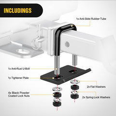 Nilight tightening plate and U-bolt hardware layout for durable, corrosion-resistant fastening