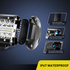 Nilight side profile of pod and contour-matched JK bracket for factory fit