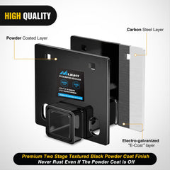 Nilight receiver opening with hitch cover showing protection when unused benefit