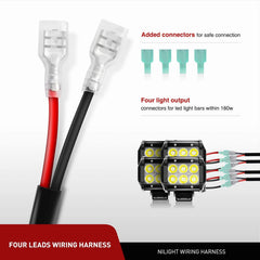 Nilight power relay and blade fuse holder detail providing circuit protection benefit