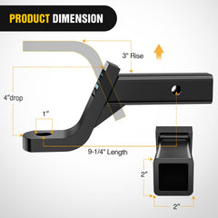 Nilight side angle displaying 4-inch drop and 3-inch rise for leveling benefit