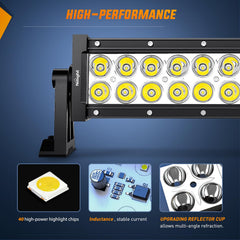 Nilight side view of stainless steel mounting bracket demonstrating secure, vibration-resistant mount