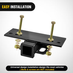 Nilight hitch installed under step bumper demonstrating lower towing point benefit