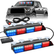 Nilight strobe front view showing red and blue LEDs for high visibility