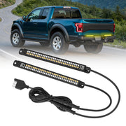 Nilight front view of 7-inch tailgate light showing LED pattern and clear benefits
