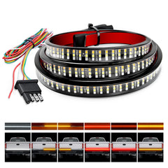 Nilight front view of 48 inch tailgate light strip showing full-length visibility benefit