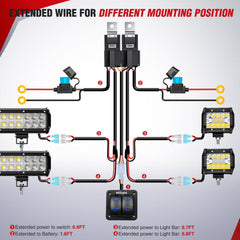 Nilight wiring connector ends with spade terminals benefit: quick, secure connections