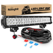 Nilight ZH006 front view showing LEDs and bright beam for improved visibility