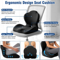 Nisuez cushion installed on car seat improving driving visibility and comfort