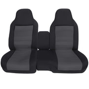 NLQR front bench seat covers front view showing neat fit and protection
