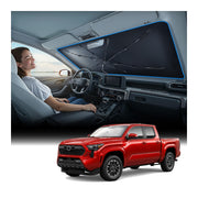Nmoiss installed on Tacoma windshield showing full coverage and cooler cabin