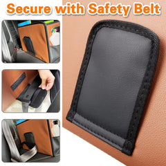 Noaman secured by seat belt demonstrating stable non-slip installation